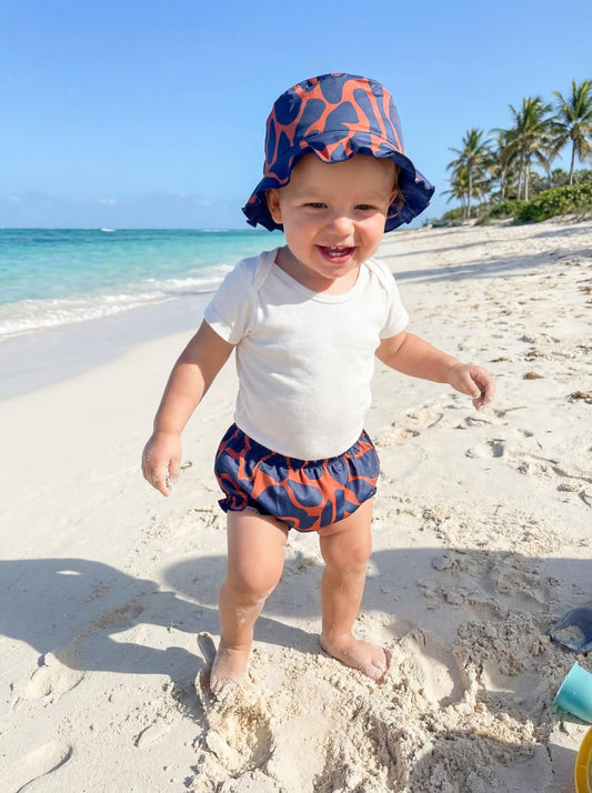 Panama Bucket Hat Camouflage Blue-Orange