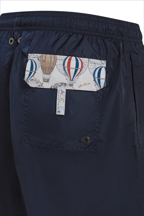 Men's Boxer Briefs Navy Blue – Quick Dry | UPF 50+ | Hot Air Balloon Pocket