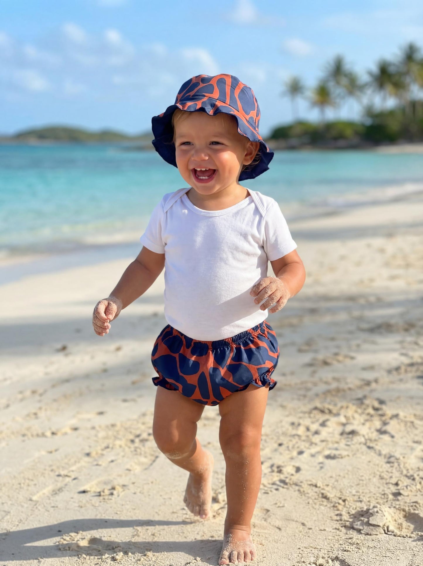 Panama Bucket Hat Camouflage Blue-Orange