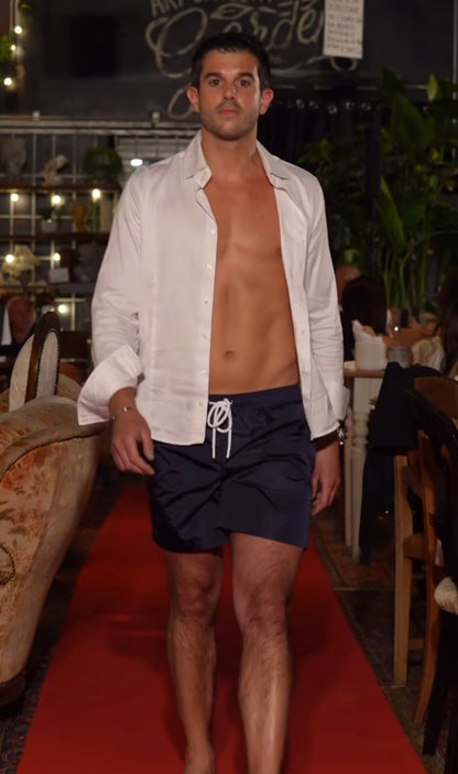 Men's Boxer Briefs Navy Blue – Quick Dry | UPF 50+ | Hot Air Balloon Pocket