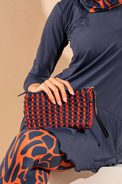 Miami Fashion Pouch Terracotta/Navy Blue
