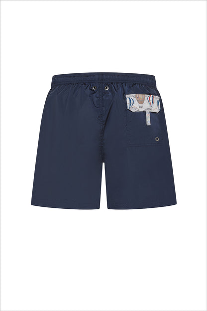 Men's Boxer Briefs Navy Blue – Quick Dry | UPF 50+ | Hot Air Balloon Pocket