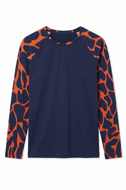 Formentera Long Sleeve T-Shirt Camouflage Blue-Orange