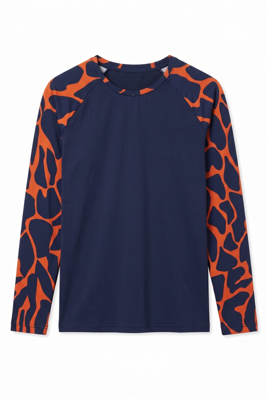Formentera Long Sleeve T-Shirt Camouflage Blue-Orange