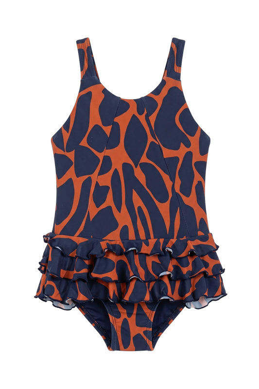 Bahia Swimsuit Camouflage Blue-Orange