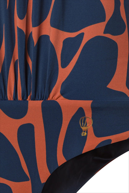 New Generation Blue & Camouflage Double One-piece Swimsuit