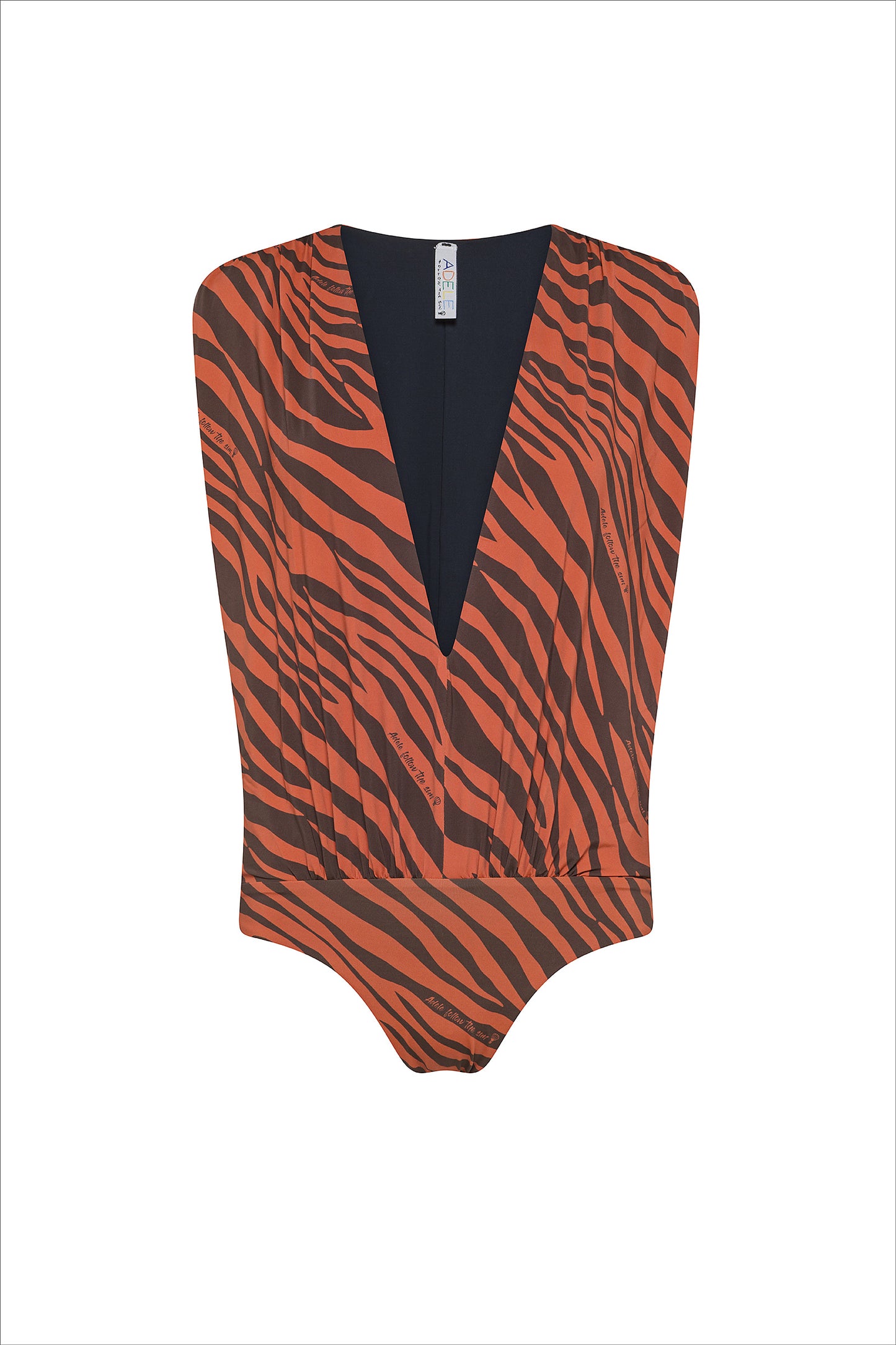 New Generation Zebra & Black Double One-Piece Swimsuit