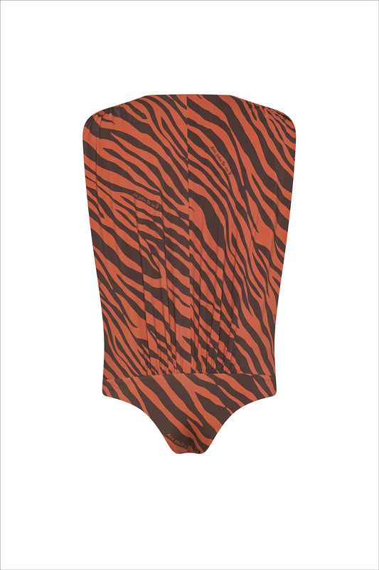New Generation Zebra & Black Double One-Piece Swimsuit