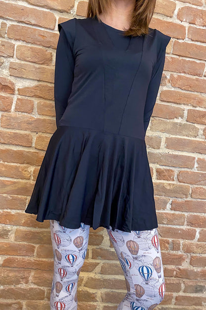 Zahira Burkini Dress - Short Sleeves Black