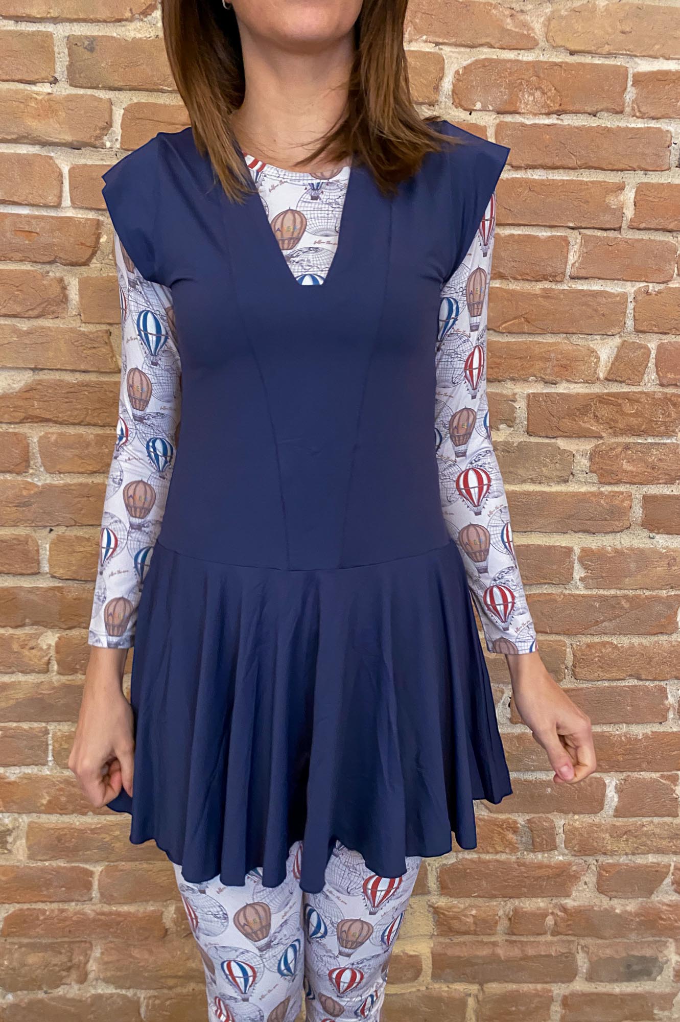 Zahira Burkini Dress - Short Sleeves Dark Blue