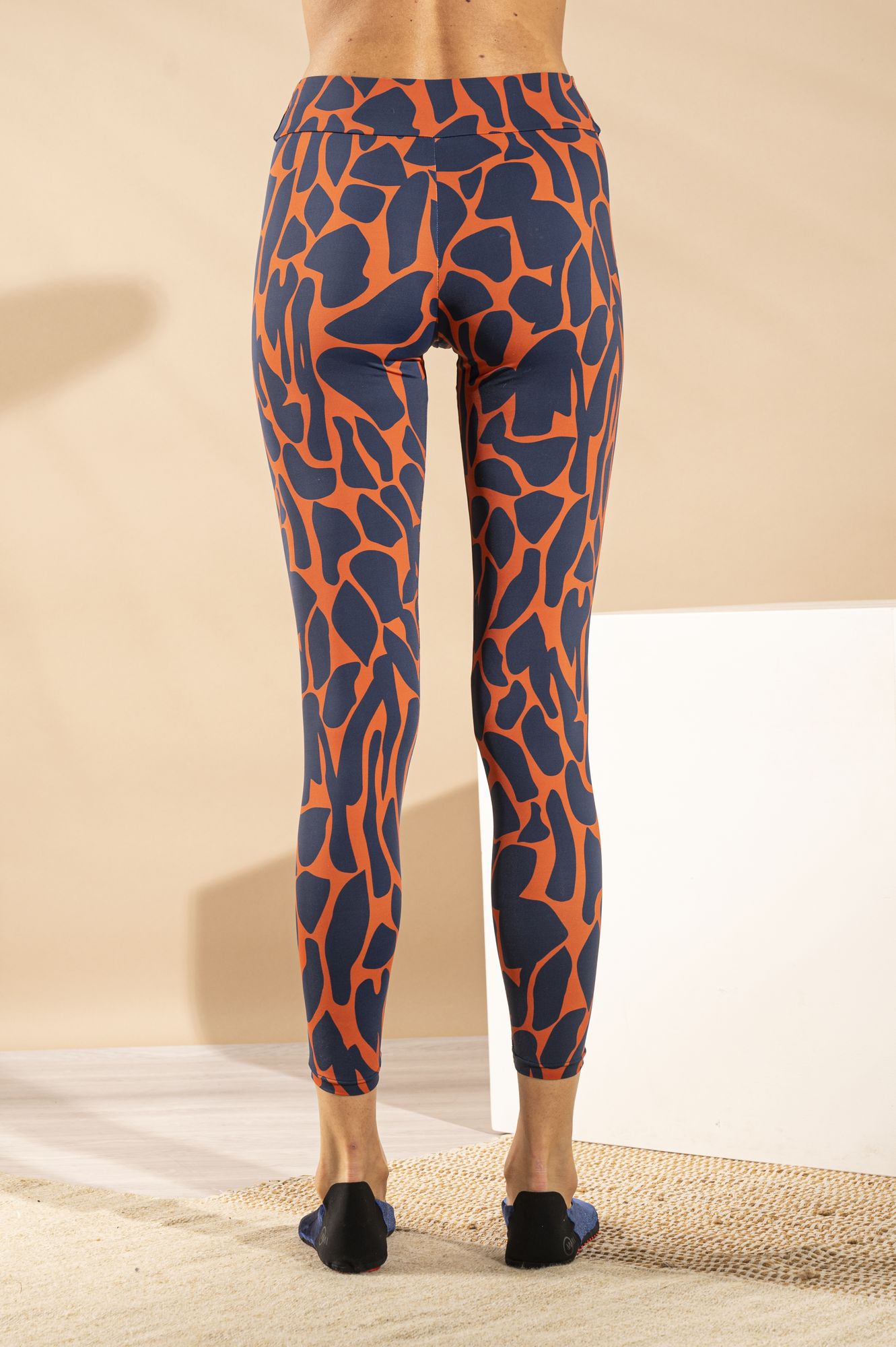 Second Skin Beach Leggings Camouflage Blue-Orange